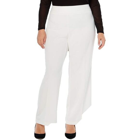 INC International Concepts Pants - INC International Concepts | Size 18 | White Wide Leg Linen Blend Pull-On Pants